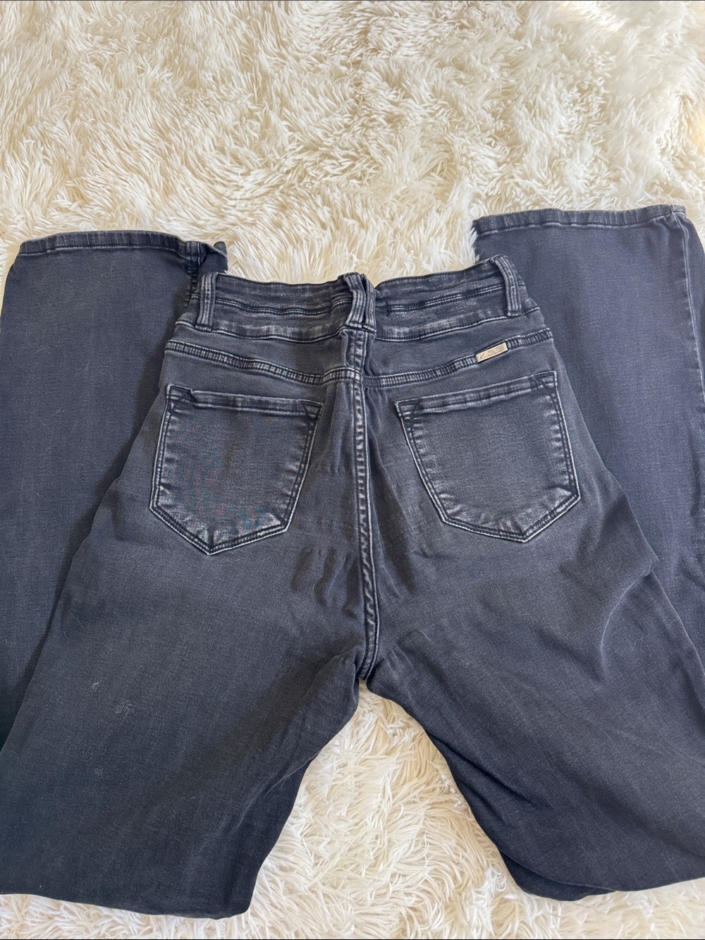 KanCan Wide Leg Jeans in Faded Black